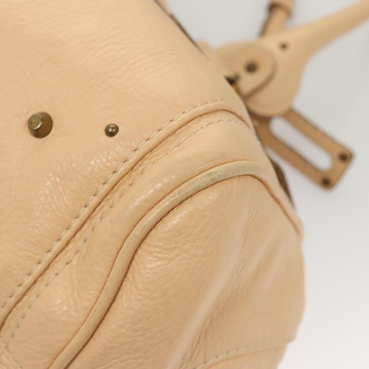 Chloe Paddington Hand Bag Leather Beige