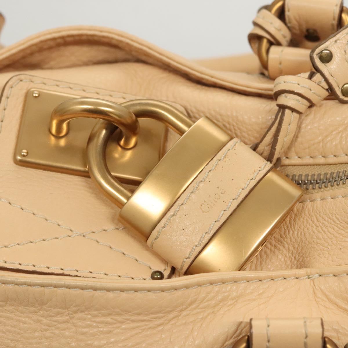 Chloe Paddington Hand Bag Leather Beige
