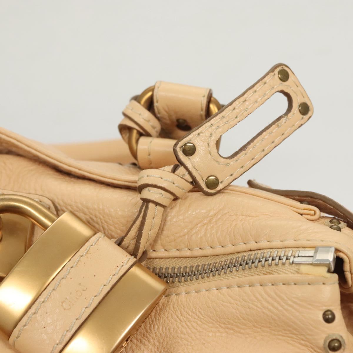 Chloe Paddington Hand Bag Leather Beige