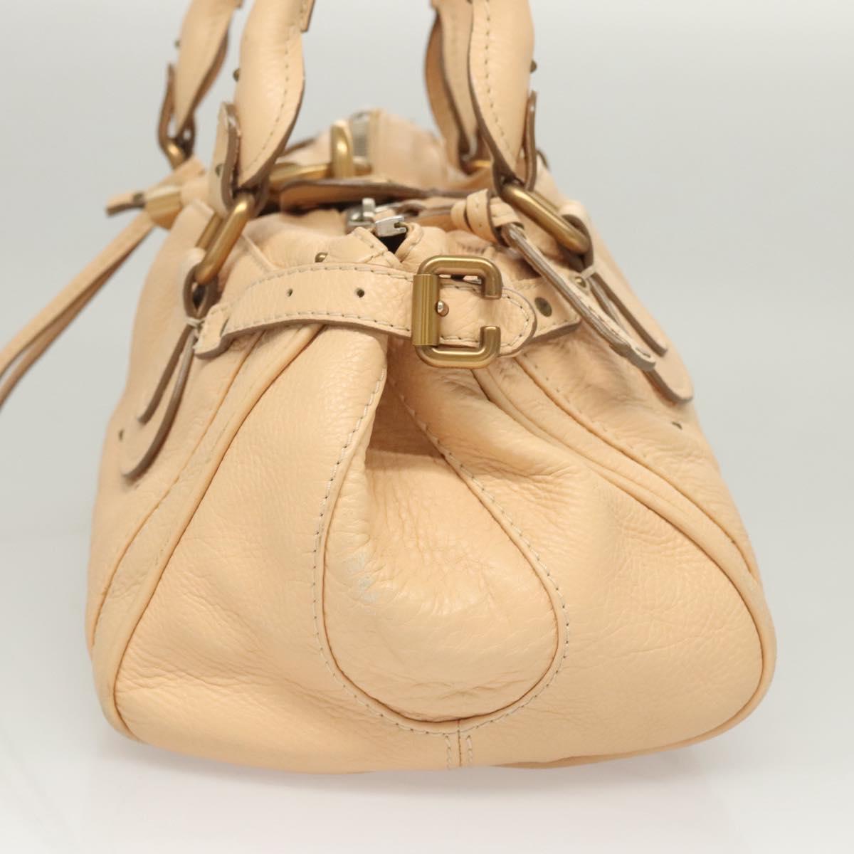 Chloe Paddington Hand Bag Leather Beige