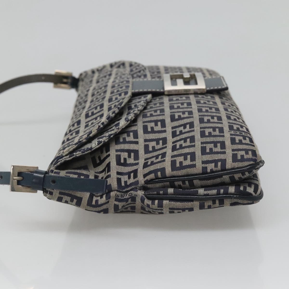 Fendi Zucchino Canvas Mamma Baguette Navy