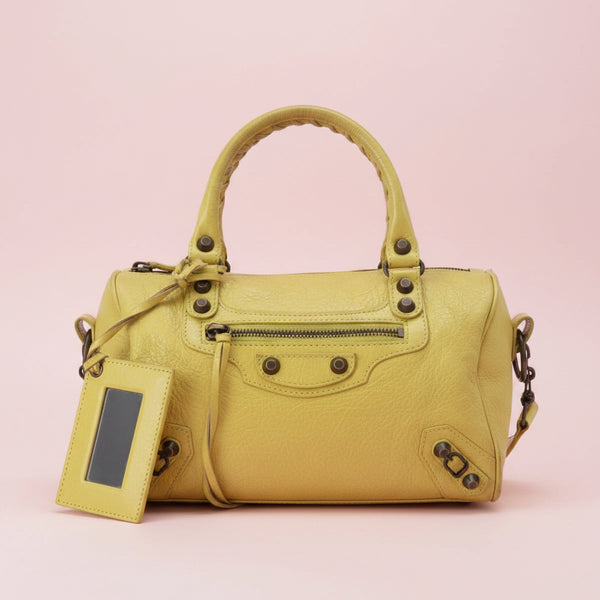 Balenciaga Yellow Classic City Leather Bag