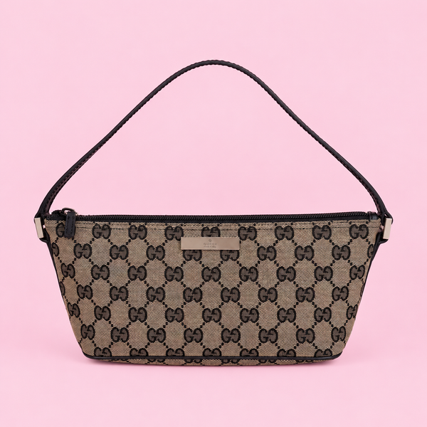 Gucci Monogram Boat Bag Pochette