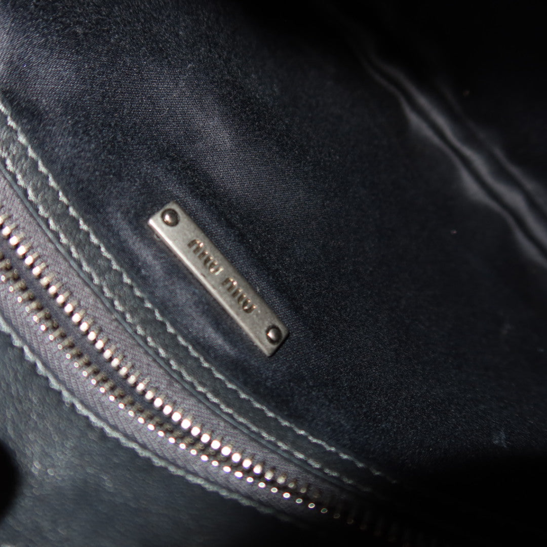 Miu Miu Matelasse Wool Crossbody