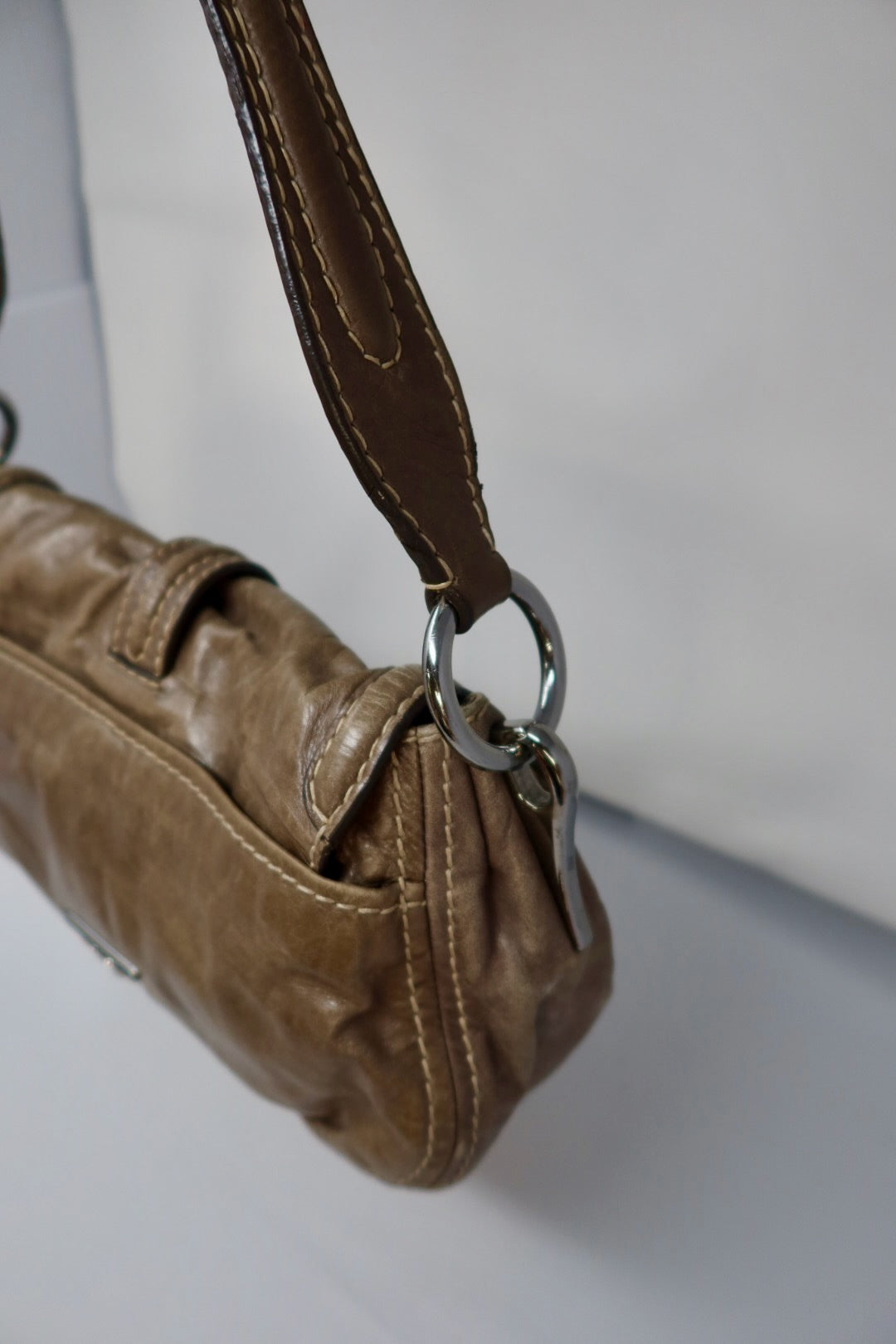 Prada Gray Hobo Bag