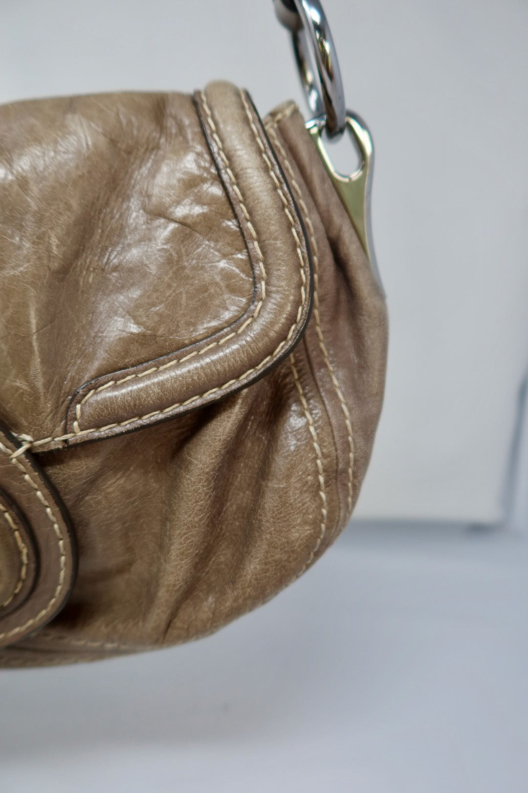 Prada Gray Hobo Bag