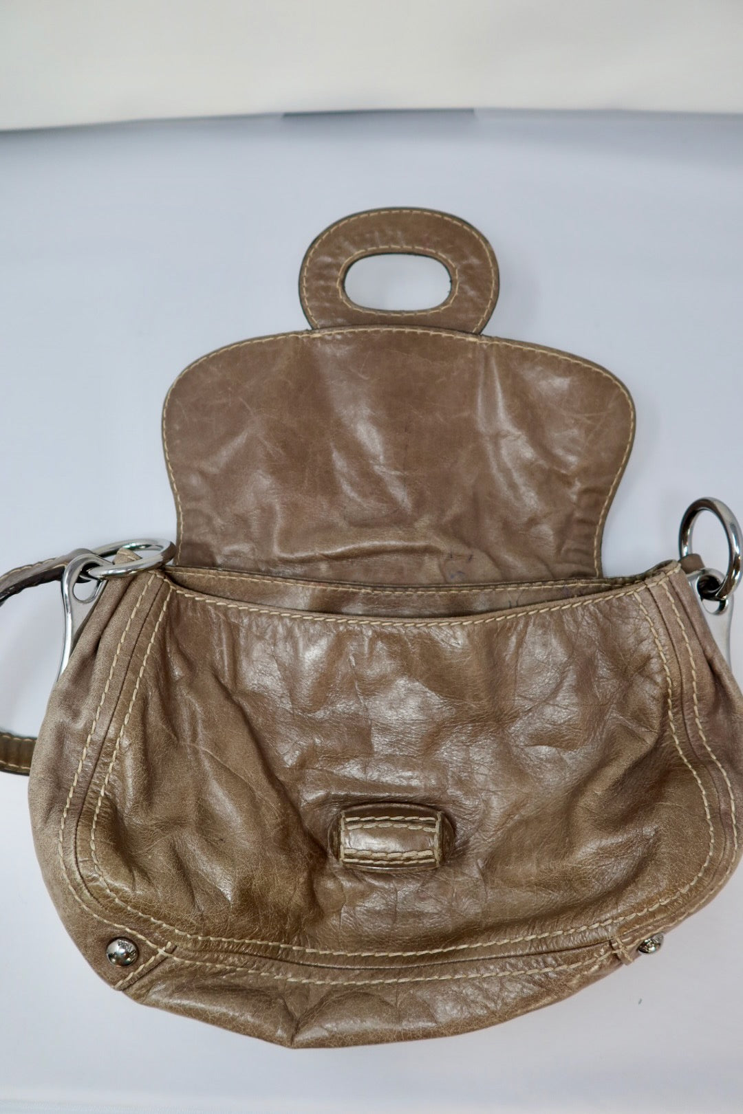 Prada Gray Hobo Bag