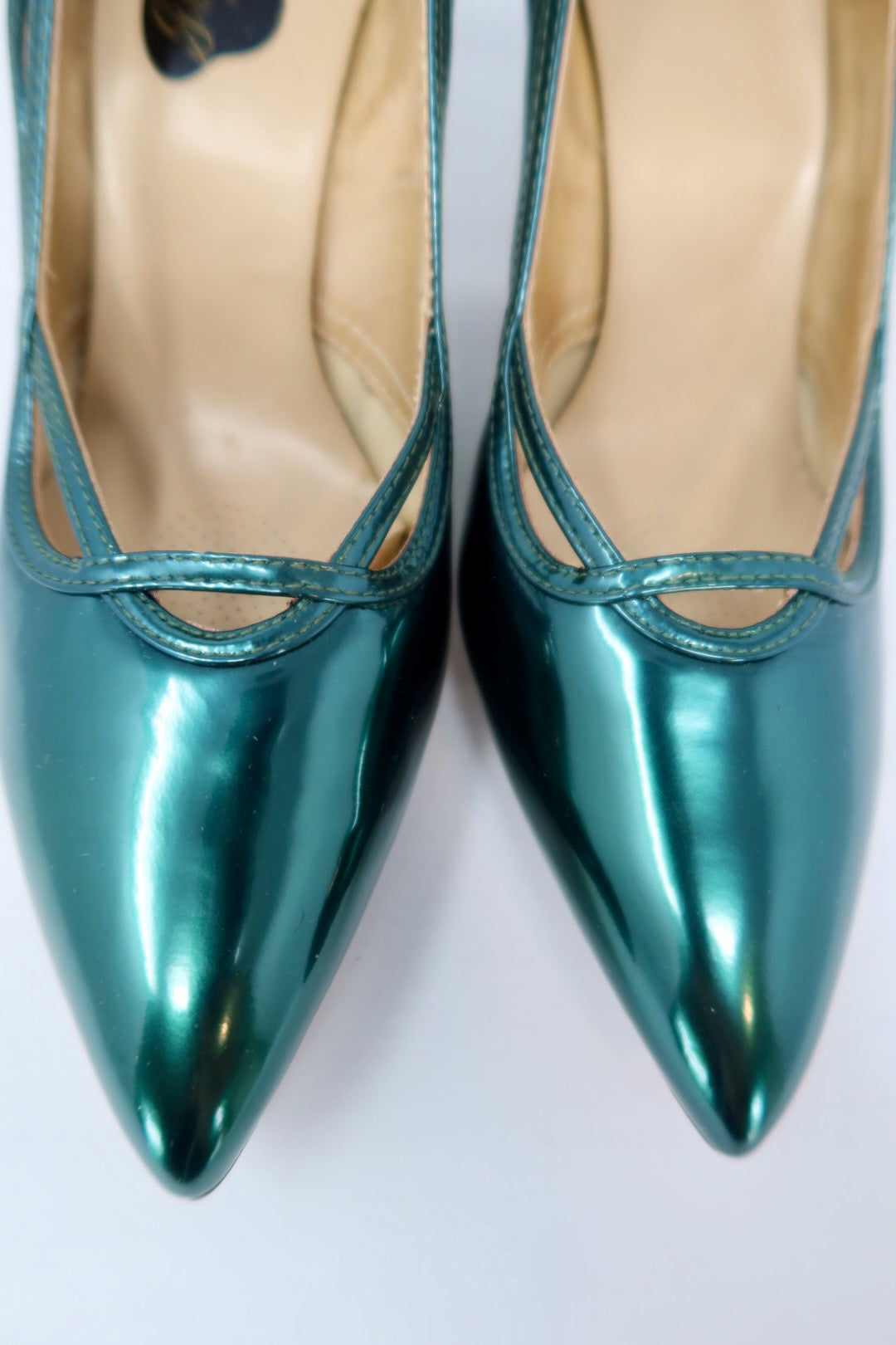 1950s Vintage Emerald Green Heels - 7 US