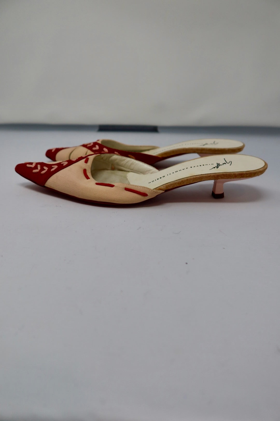 Giuseppe Zanotti Red and Pink Mules - 37 EU