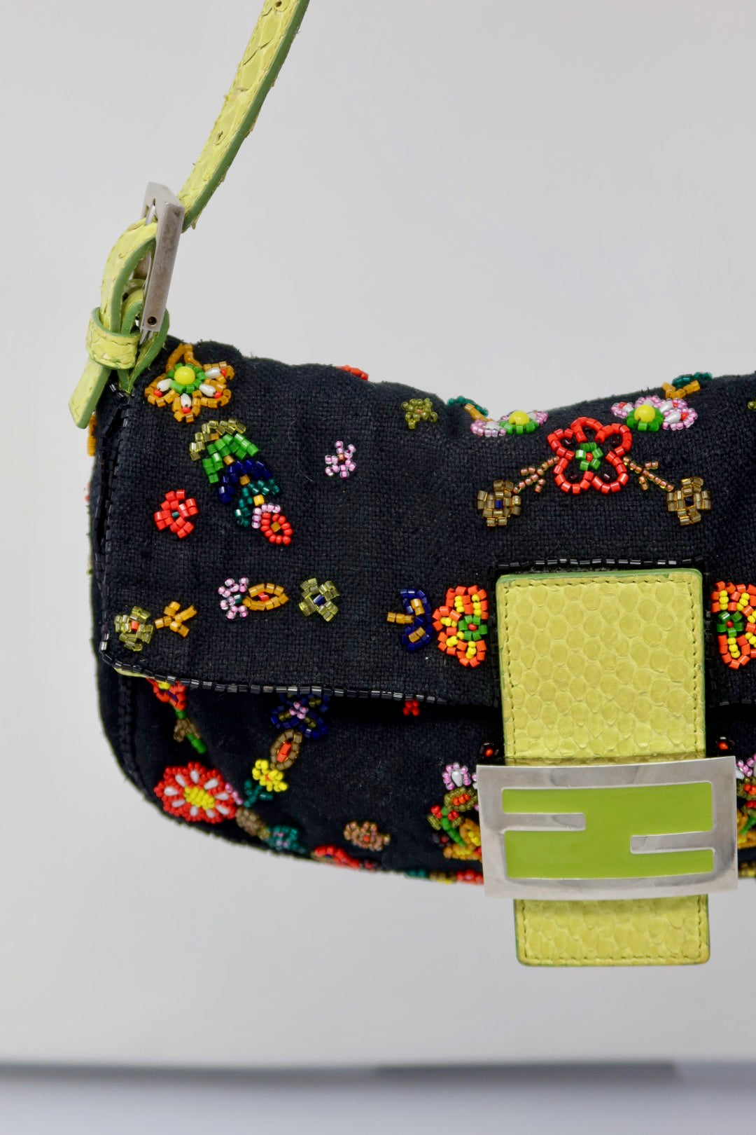 Fendi Baguette Beaded Floral