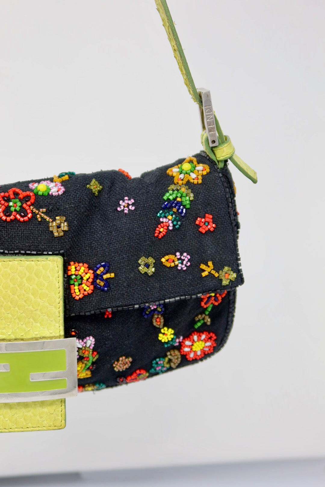 Fendi Baguette Beaded Floral