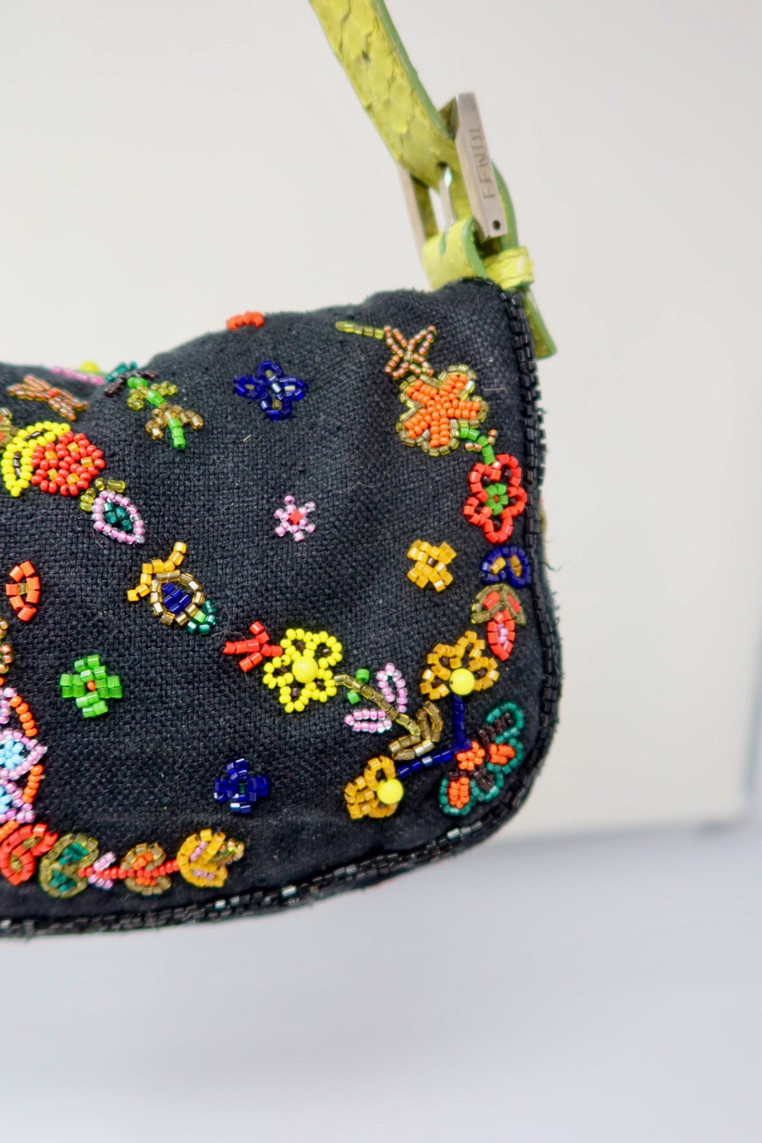Fendi Baguette Beaded Floral
