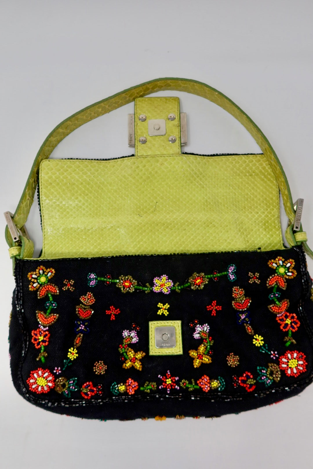 Fendi Baguette Beaded Floral