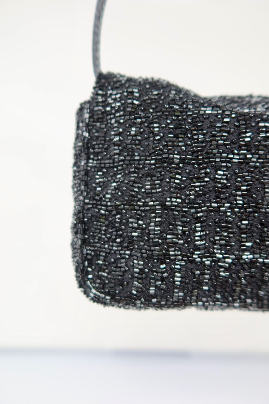 Fendi Beaded Black Baguette Mini