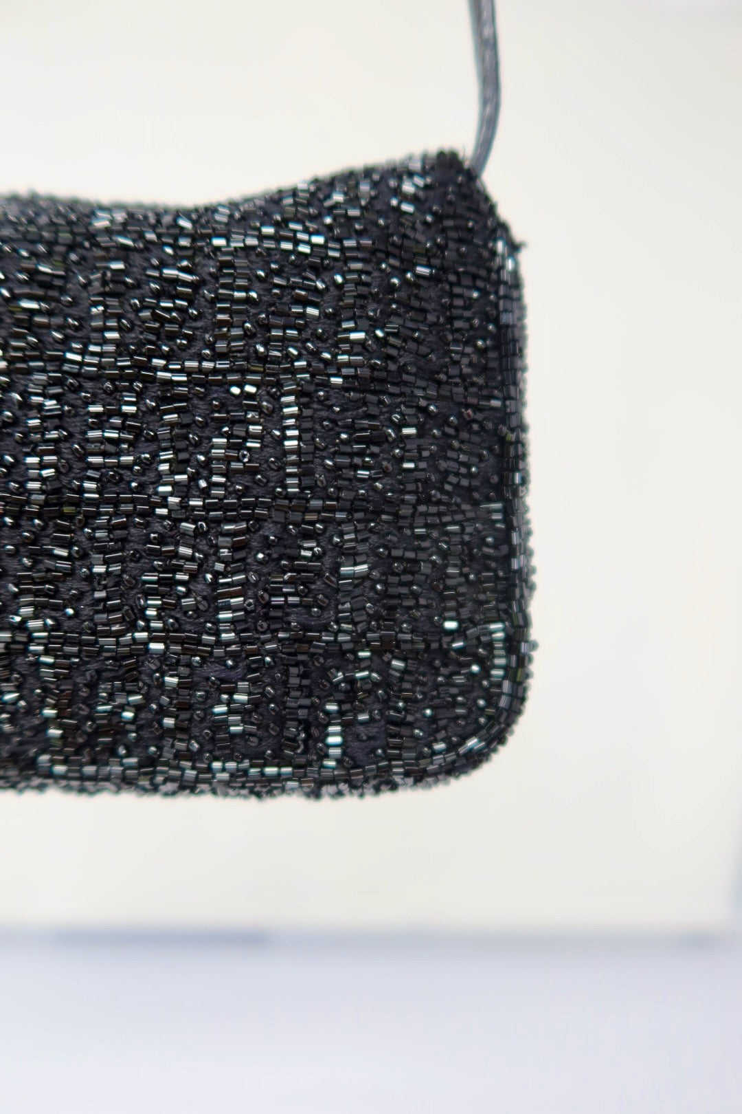 Fendi Beaded Black Baguette Mini