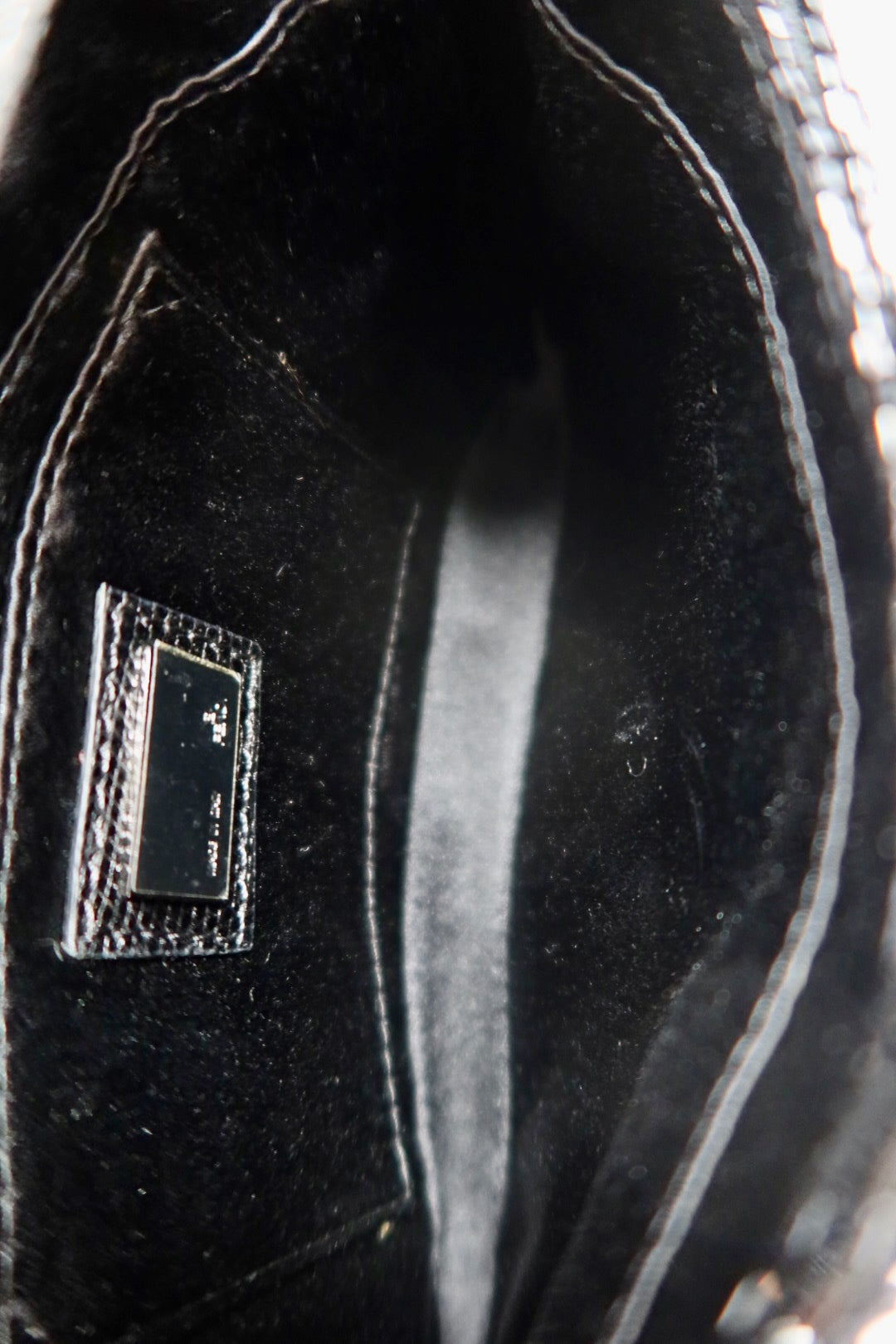 Fendi Beaded Black Baguette Mini