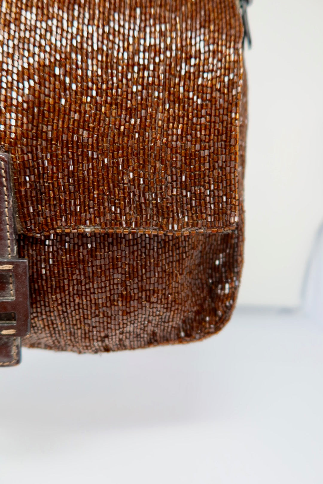 Fendi Mama Baugette Beaded Brown