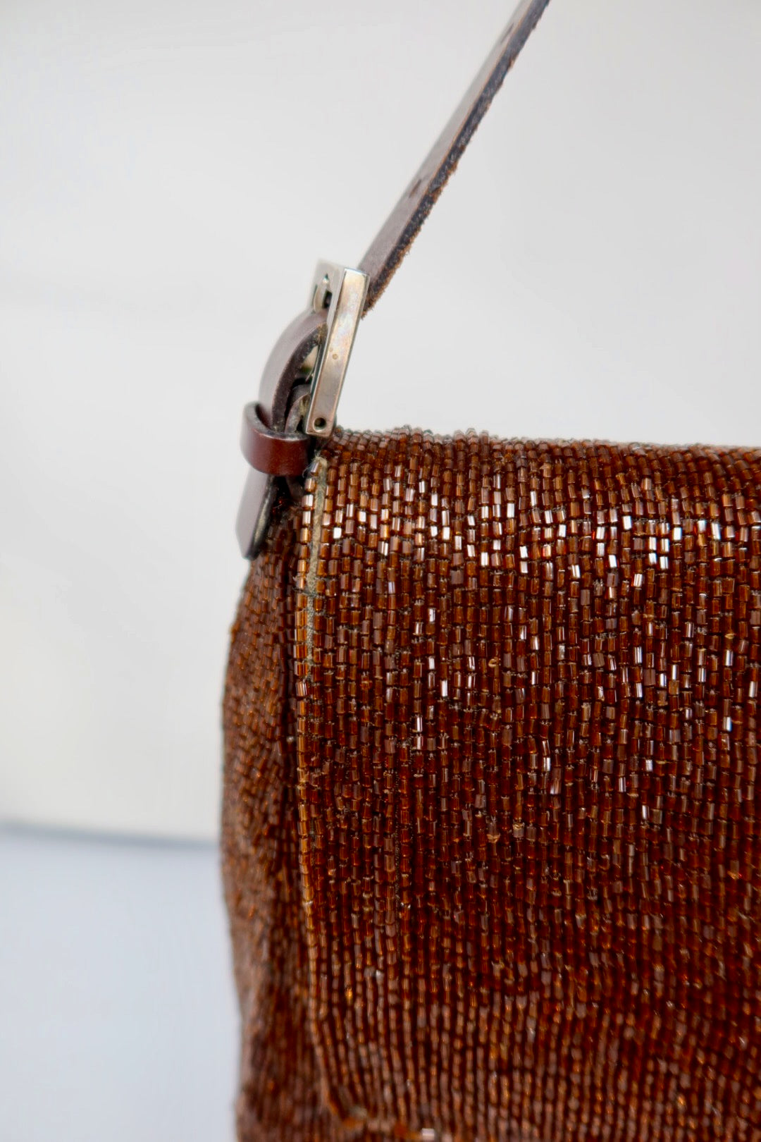 Fendi Mama Baugette Beaded Brown