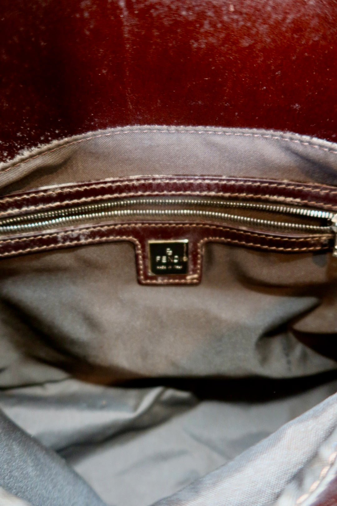 Fendi Mama Baugette Beaded Brown