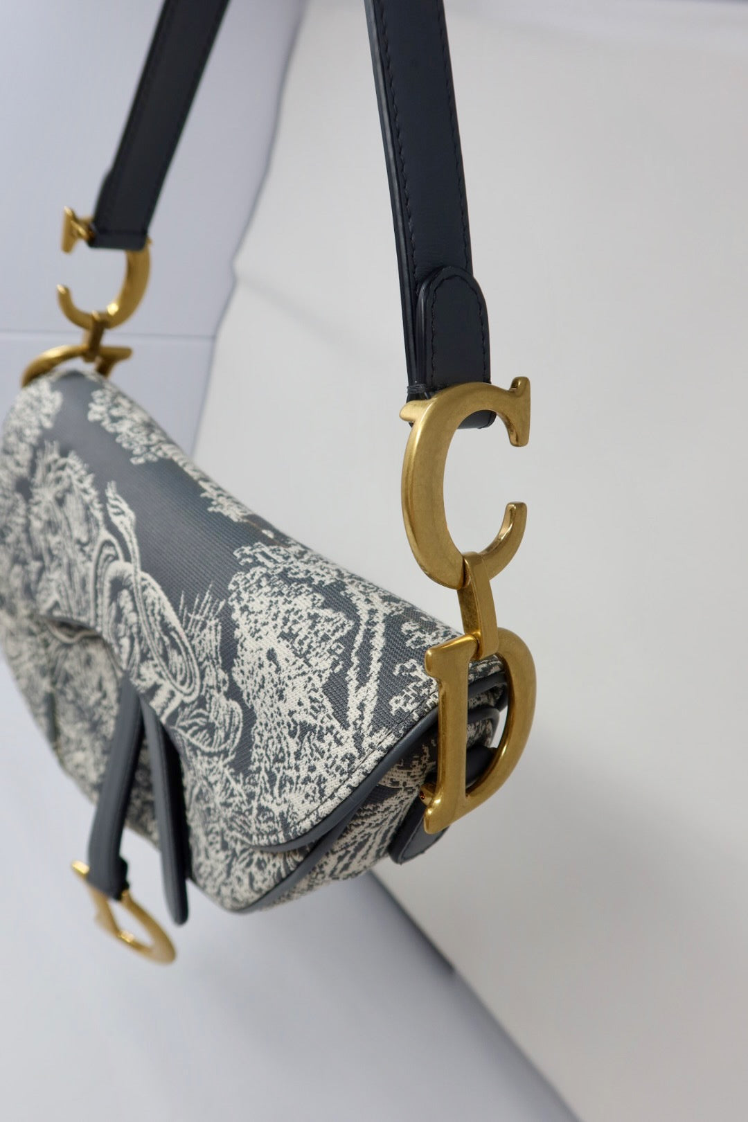 Dior Canvas Saddle Bag