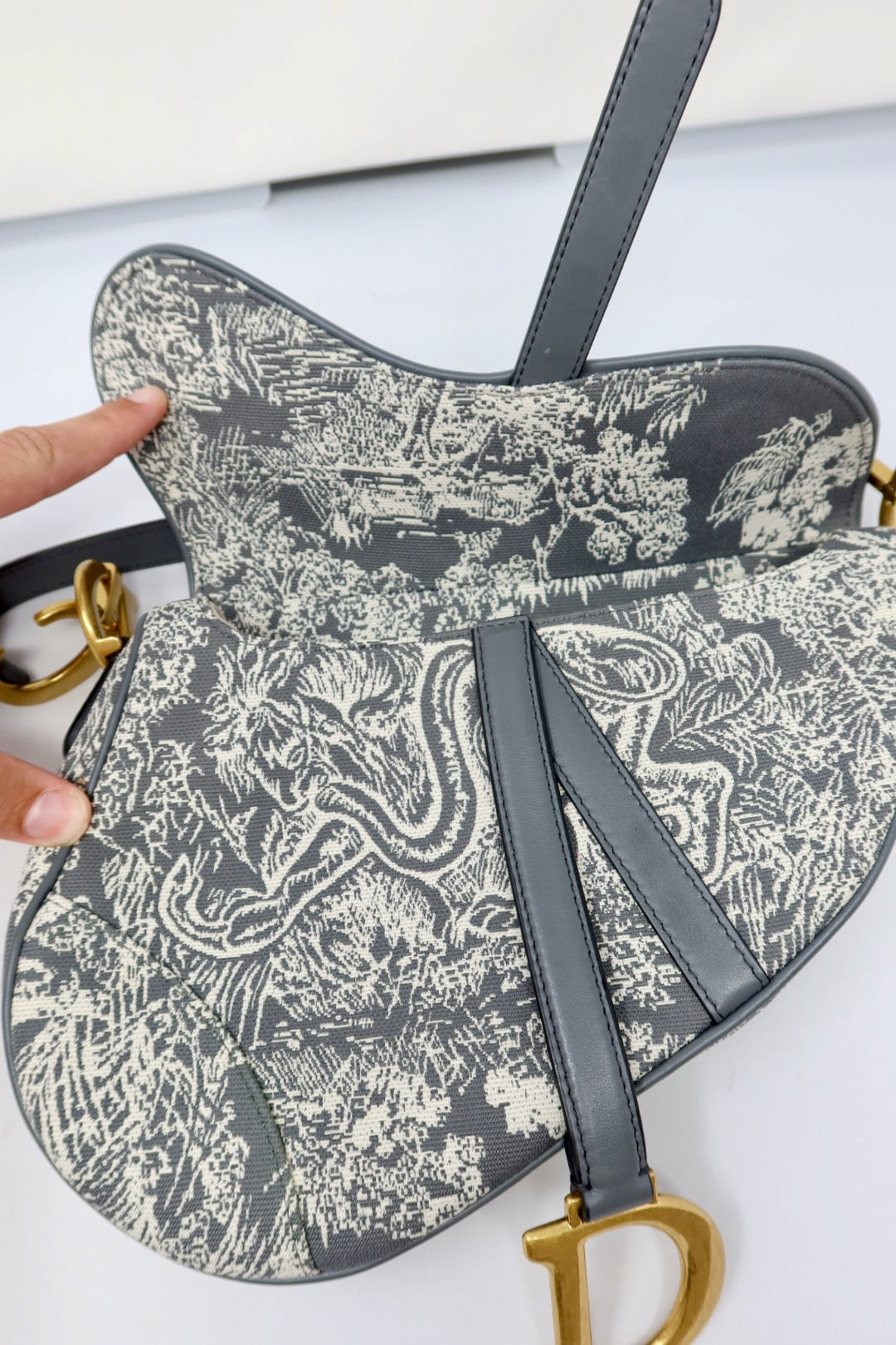 Dior Canvas Saddle Bag