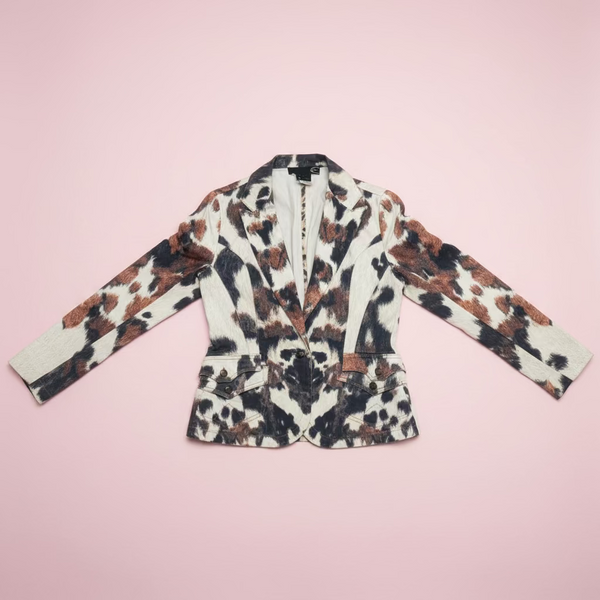 Cavalli cow print blazer