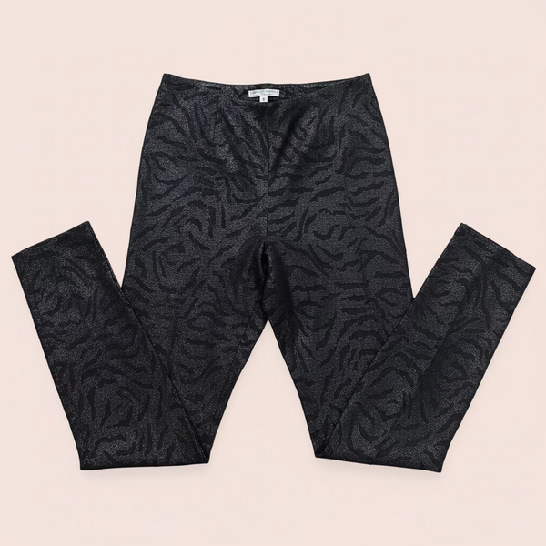 Alberto Makali Metallic Zebra Stripe Skinny Pants