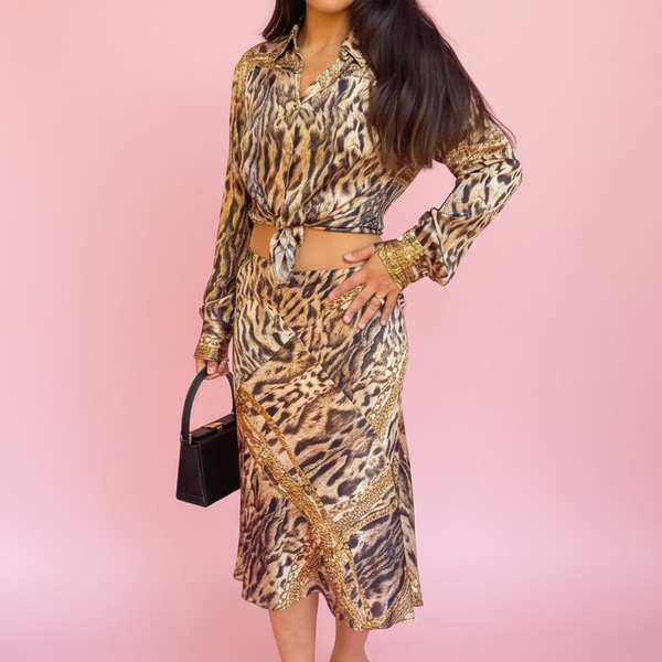 Roberto Cavalli Cheetah Silk Set