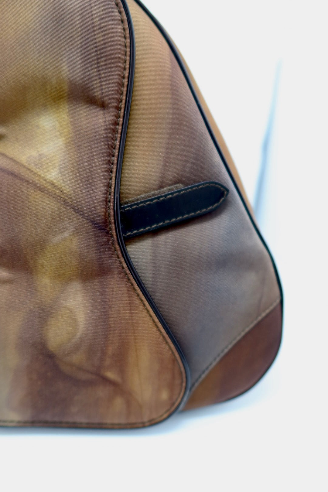 Christian Dior Double Saddle Brown Nylon Handbag
