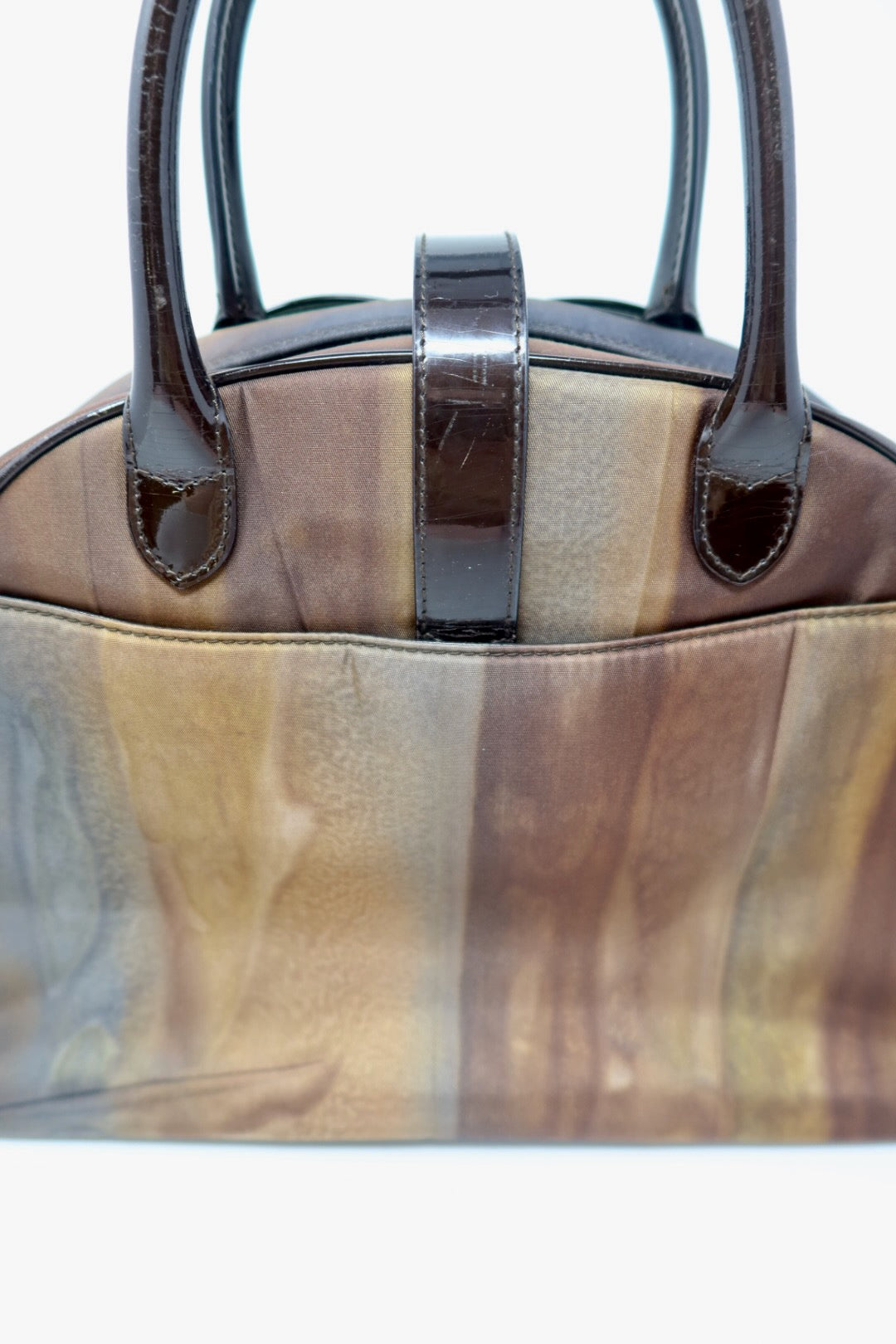Christian Dior Double Saddle Brown Nylon Handbag