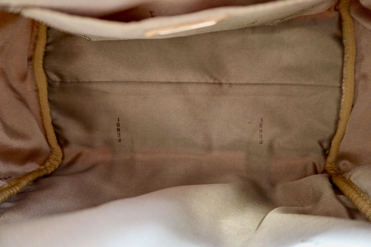 Fendi Zucchino Beige Canvas Boston Bag