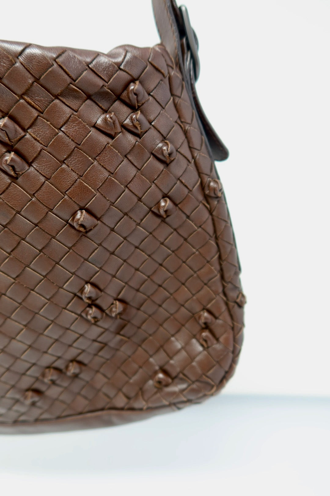 Bottega Veneta Intrecciato Brown Leather Shoulder Bag