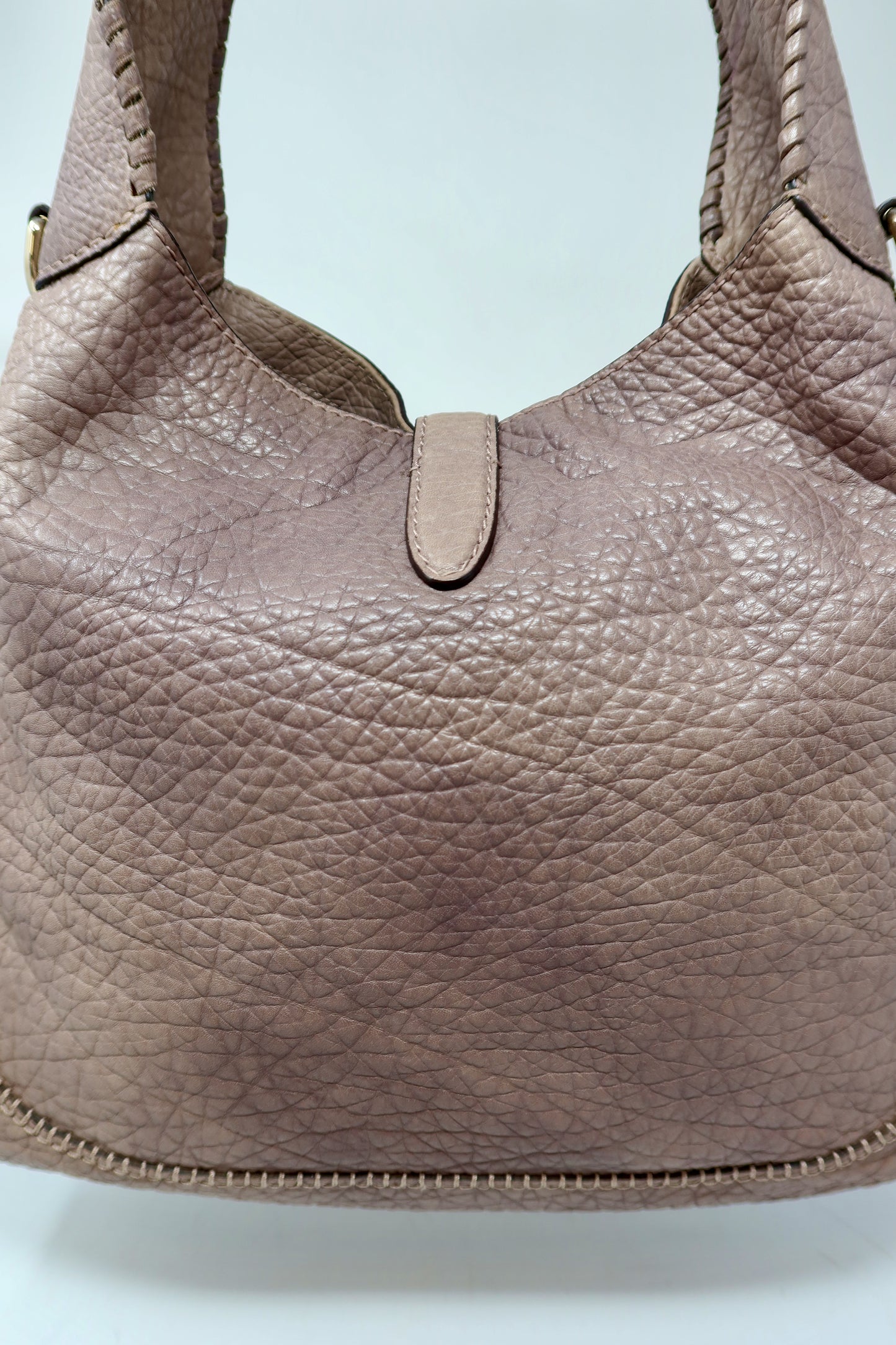Gucci Hobo Jackie Grey Leather Shoulder Bag (comes with strap)