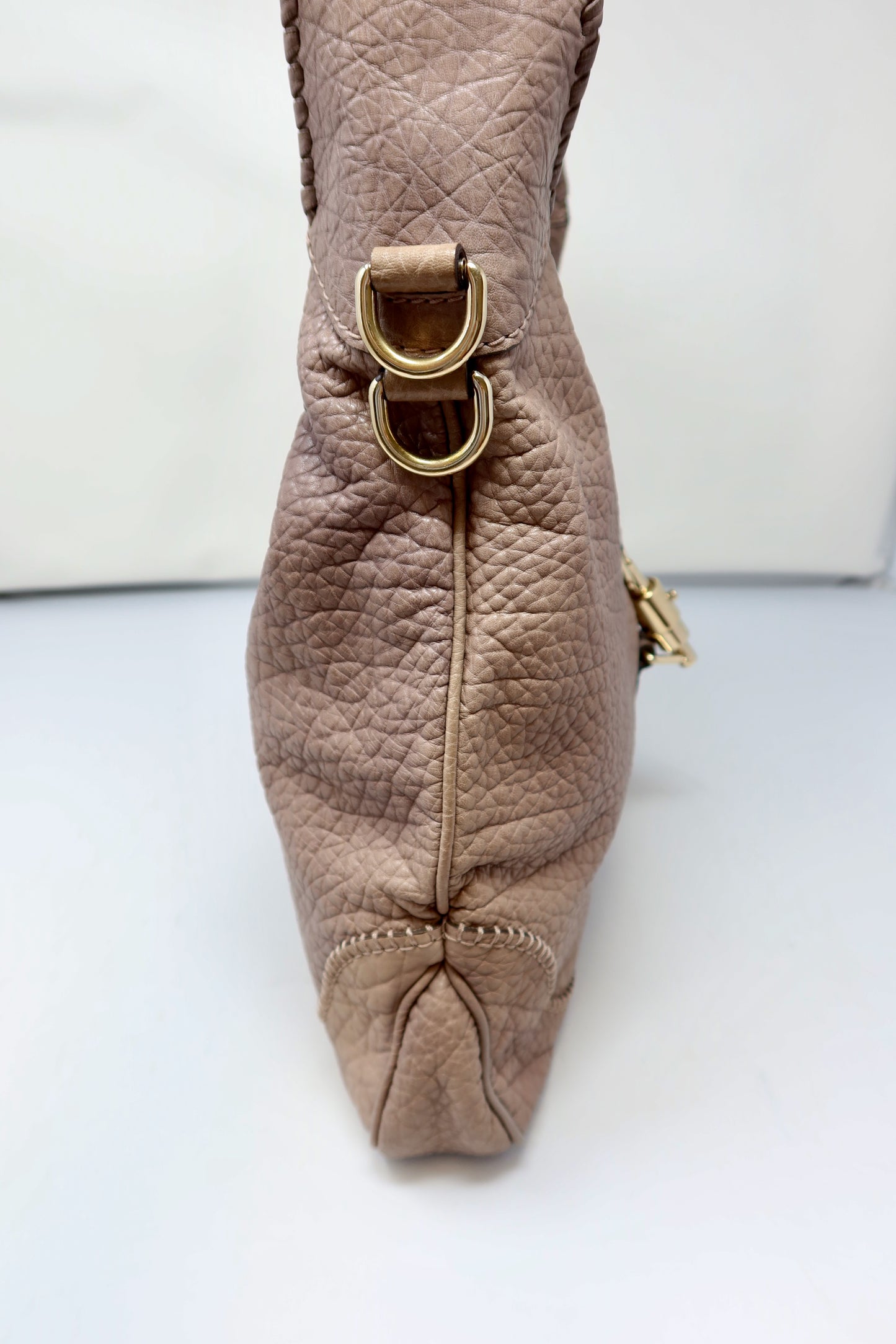 Gucci Hobo Jackie Grey Leather Shoulder Bag (comes with strap)