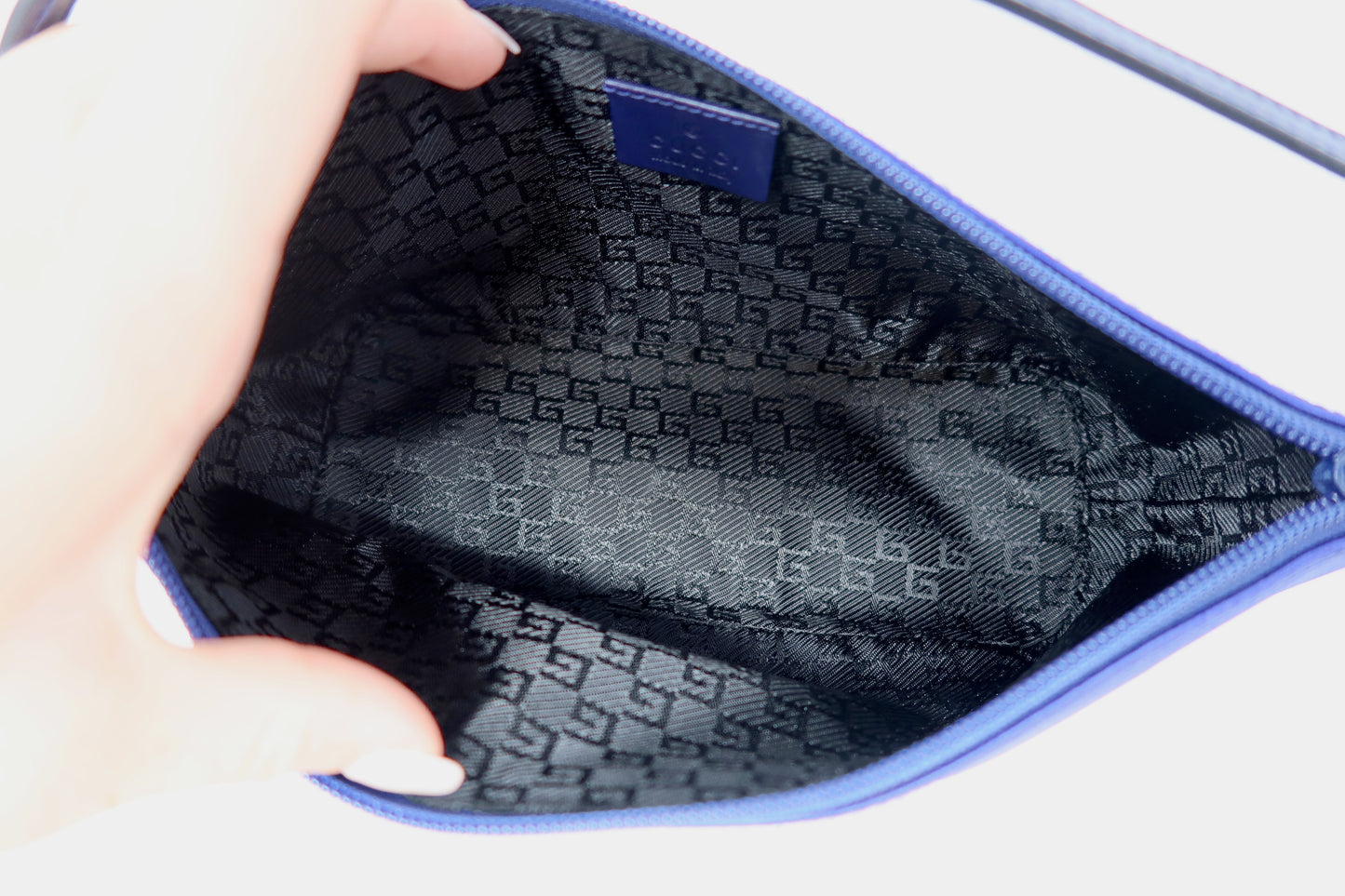 Gucci Royal Blue Satin Pochette