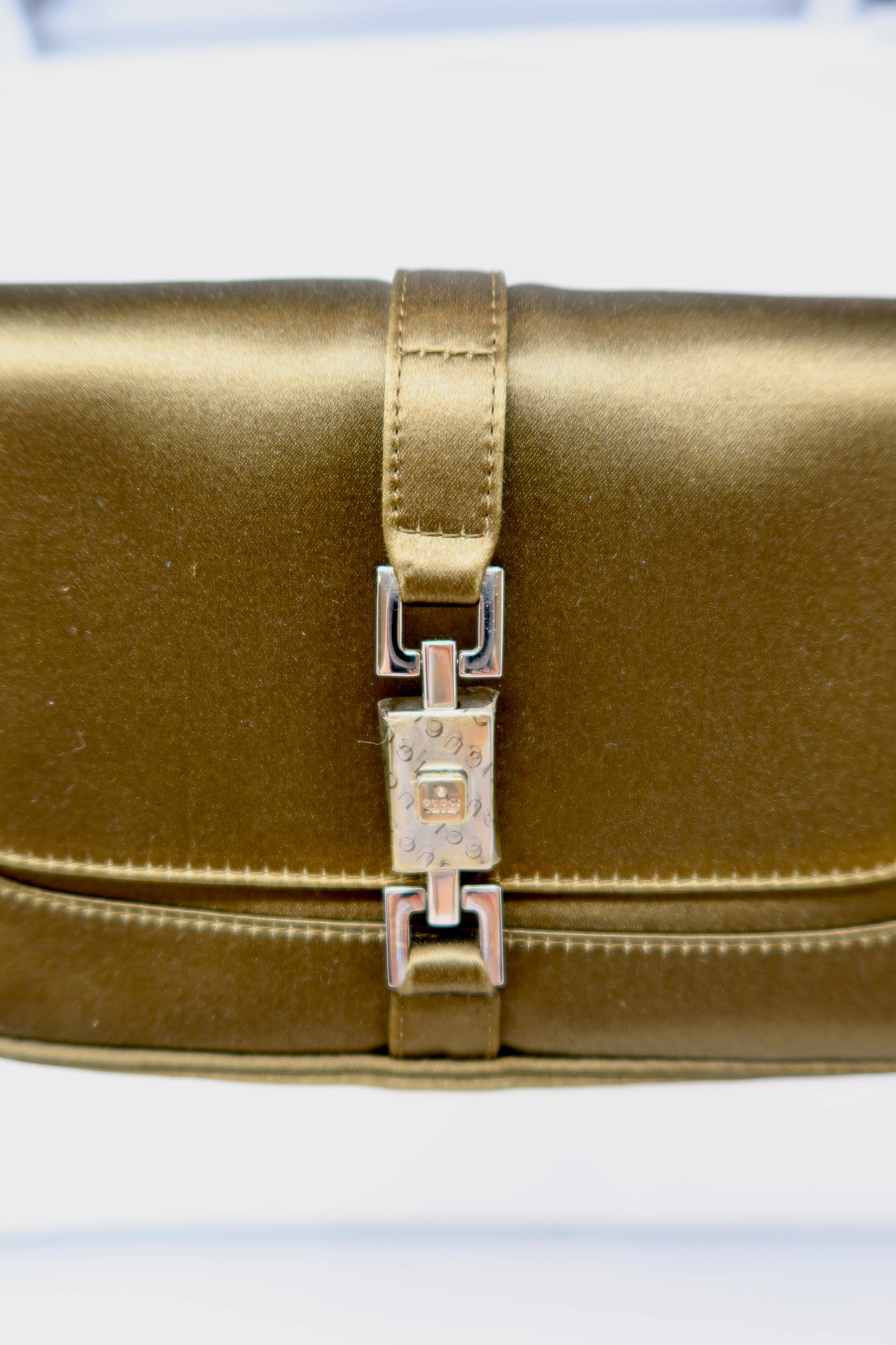 Gucci Tom Ford Era Mini Khaki Satin Jackie Bag