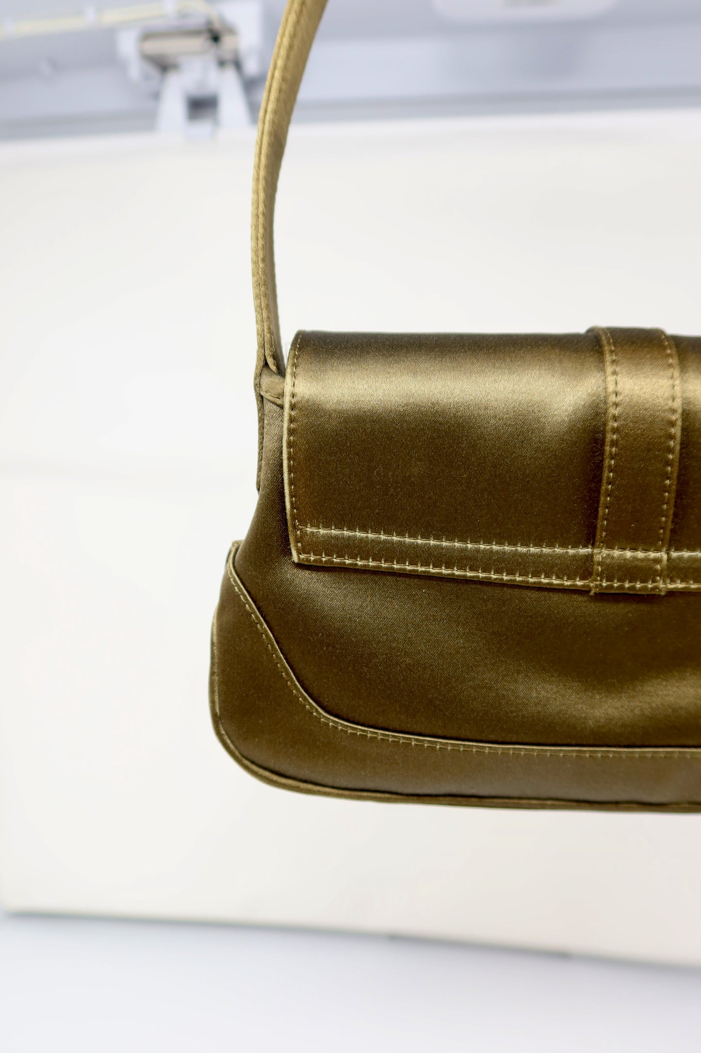 Gucci Tom Ford Era Mini Khaki Satin Jackie Bag