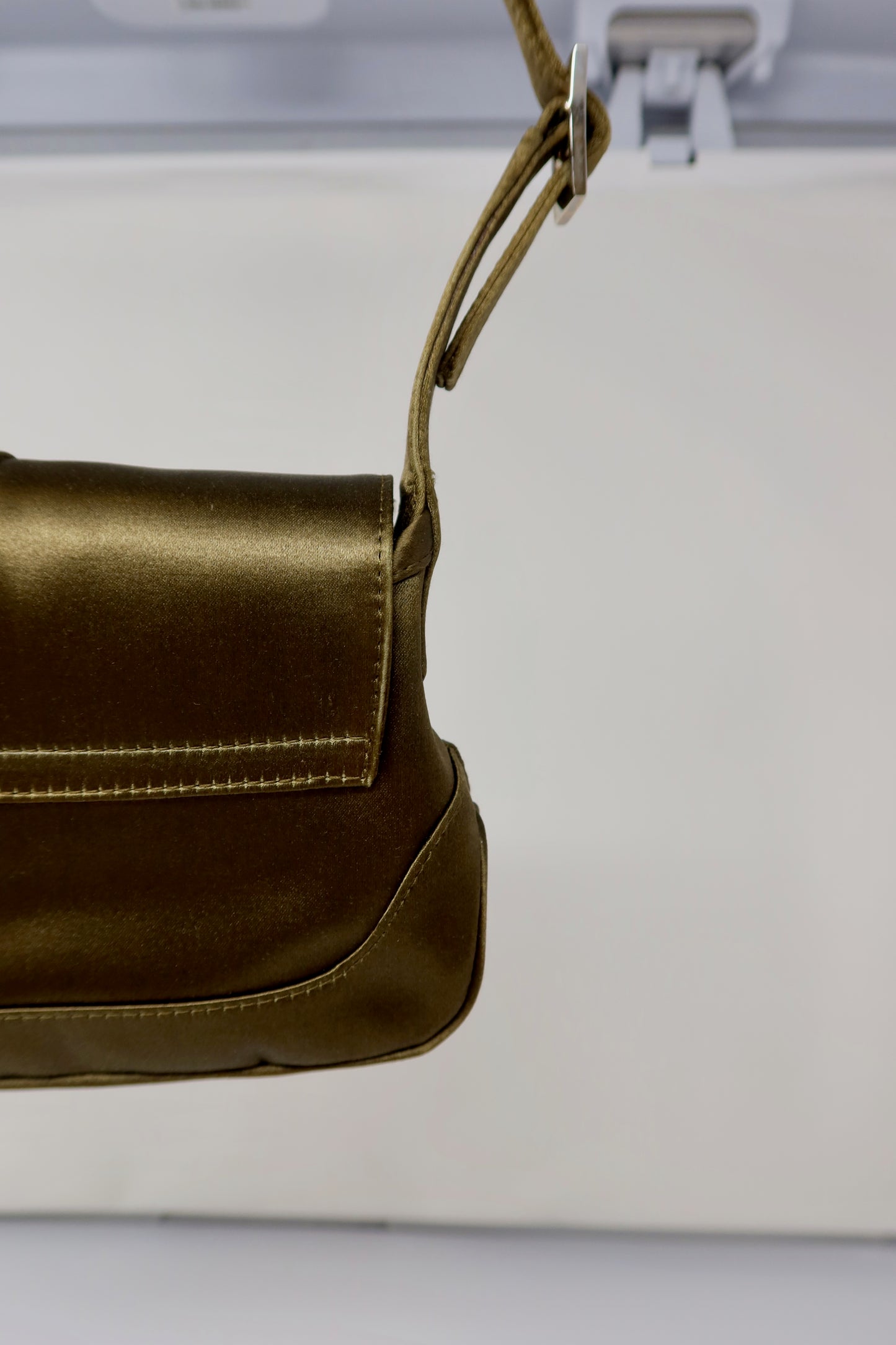 Gucci Tom Ford Era Mini Khaki Satin Jackie Bag