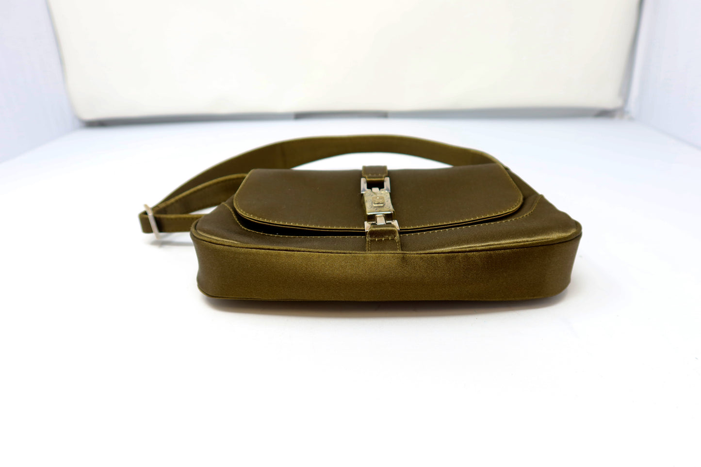 Gucci Tom Ford Era Mini Khaki Satin Jackie Bag