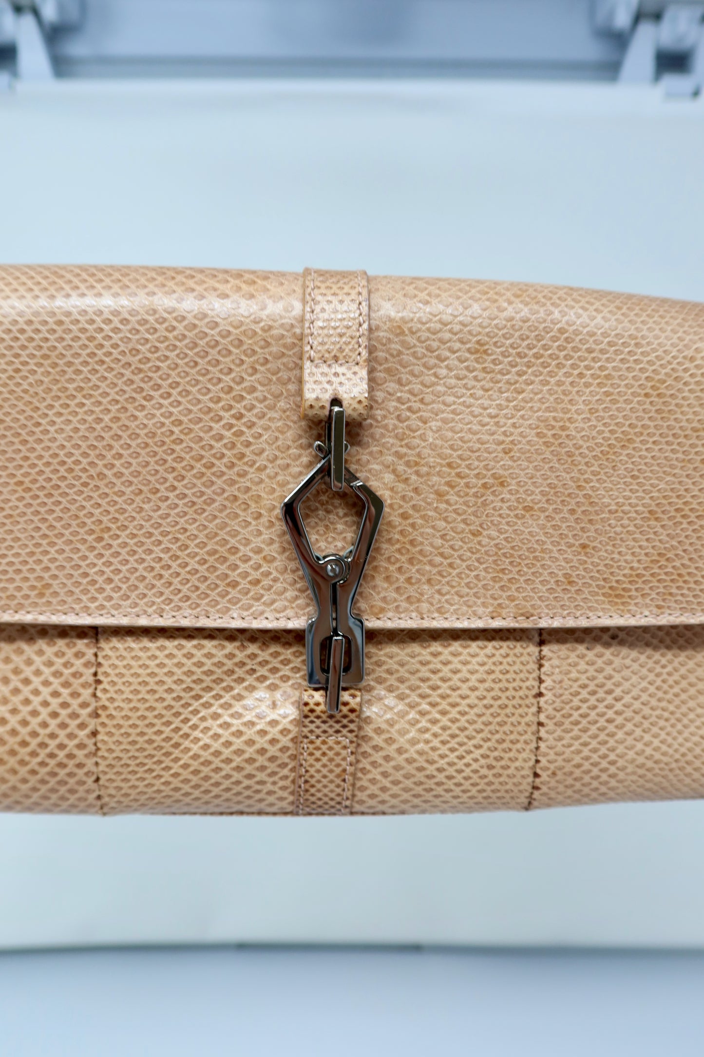 Gucci Lizard Mini Jackie Beige Shoulder Bag - Tom Ford Era