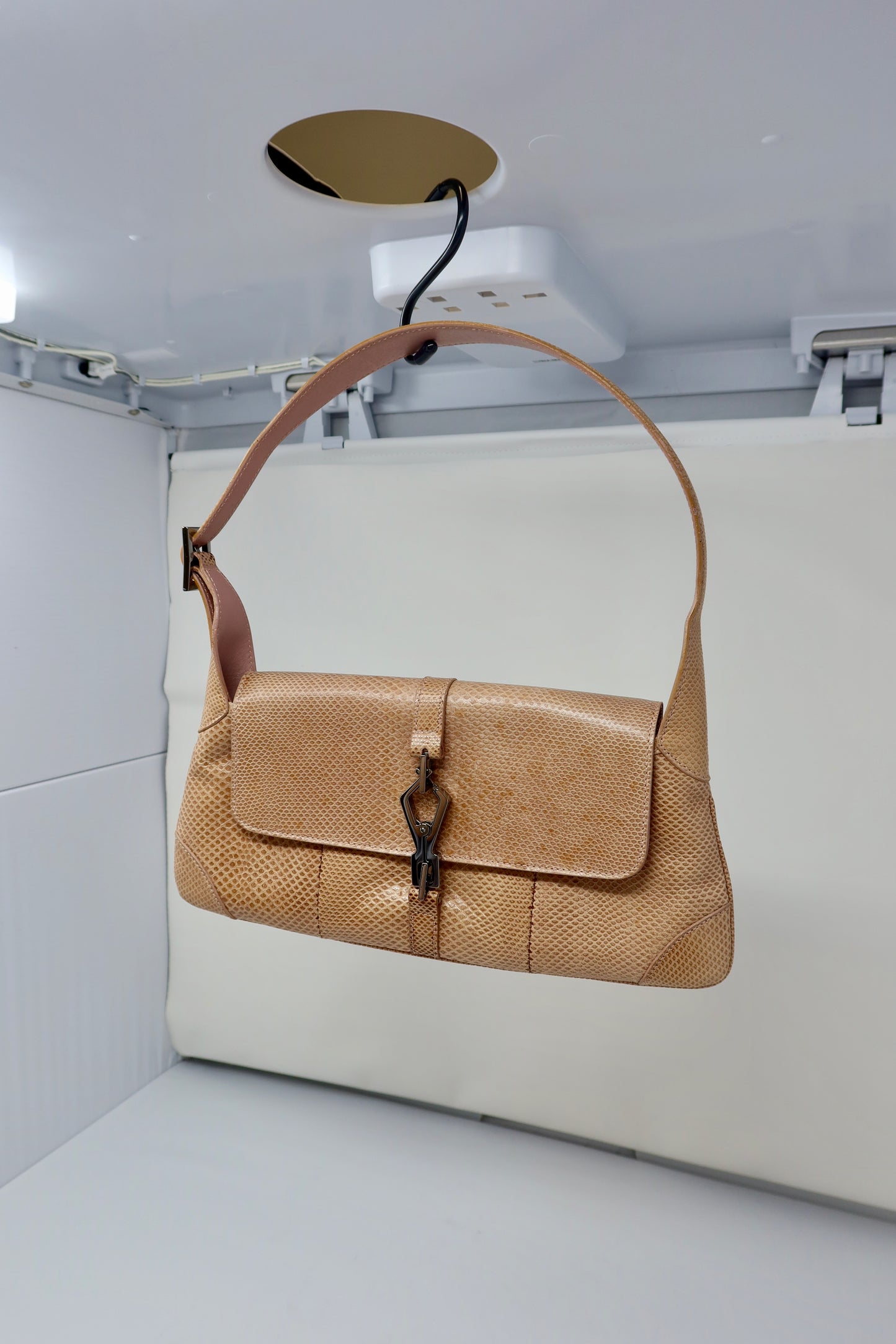 Gucci Lizard Mini Jackie Beige Shoulder Bag - Tom Ford Era
