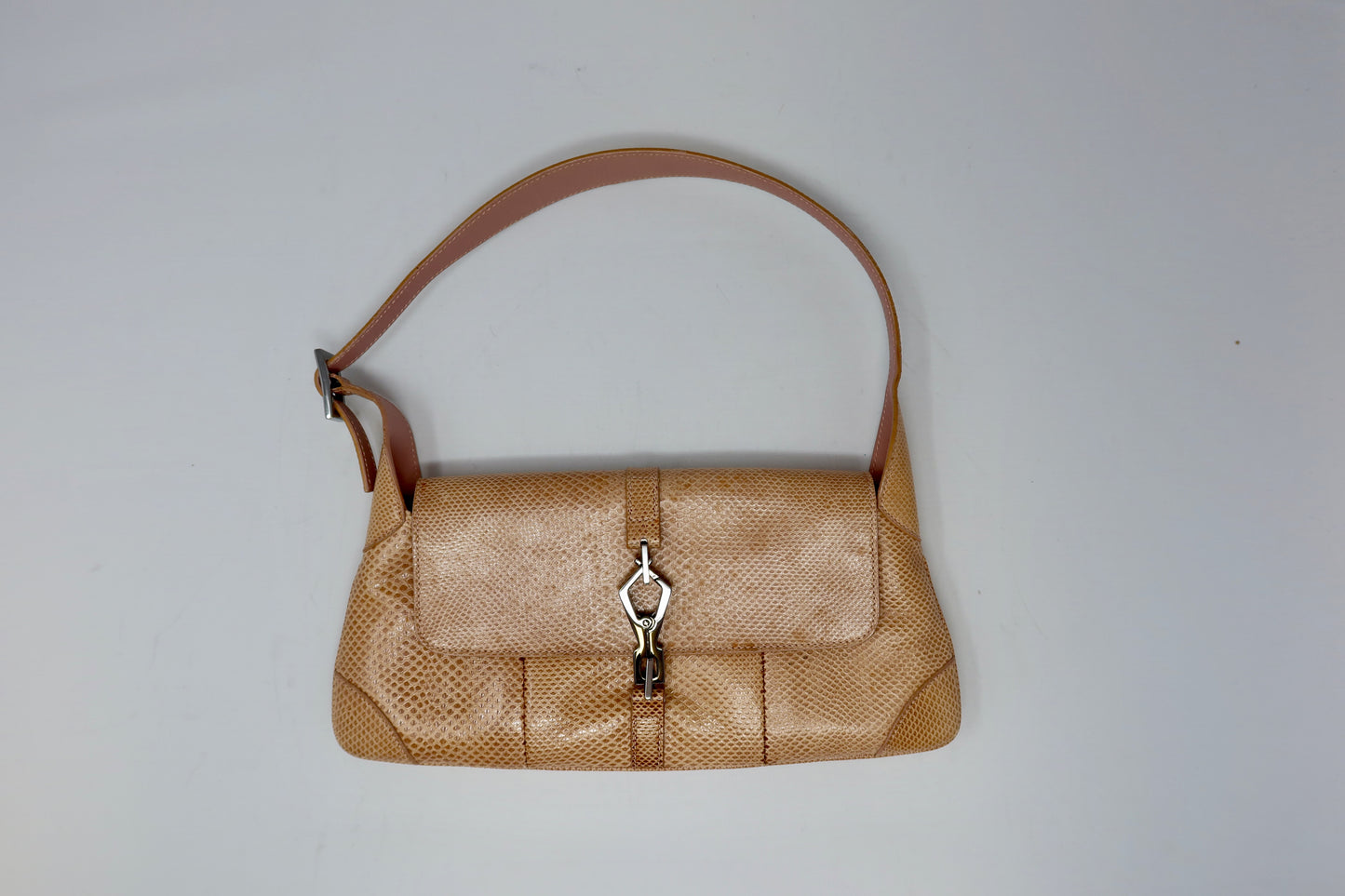 Gucci Lizard Mini Jackie Beige Shoulder Bag - Tom Ford Era