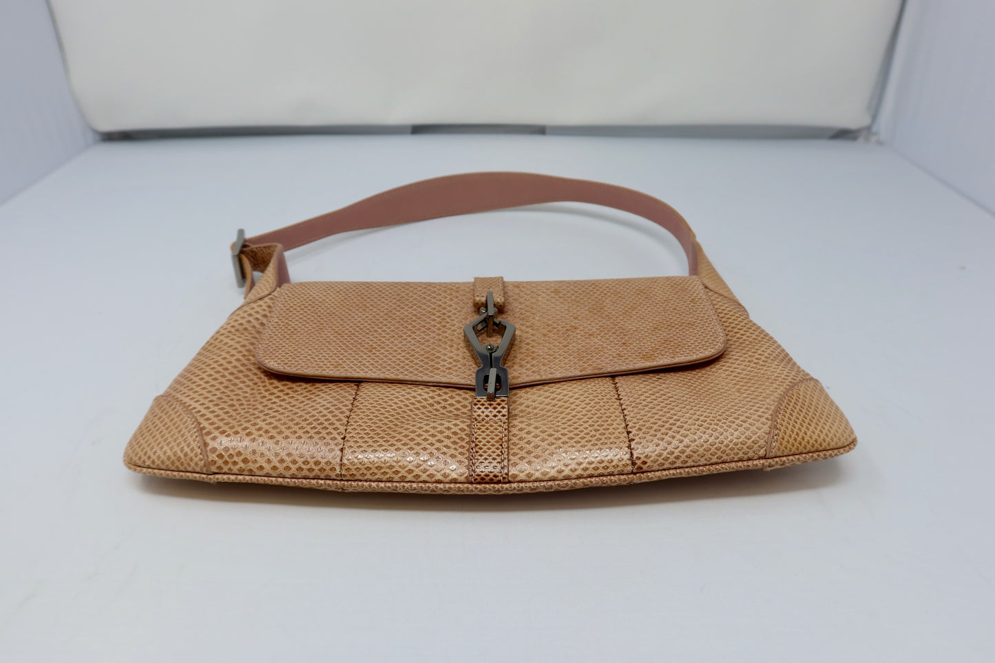 Gucci Lizard Mini Jackie Beige Shoulder Bag - Tom Ford Era