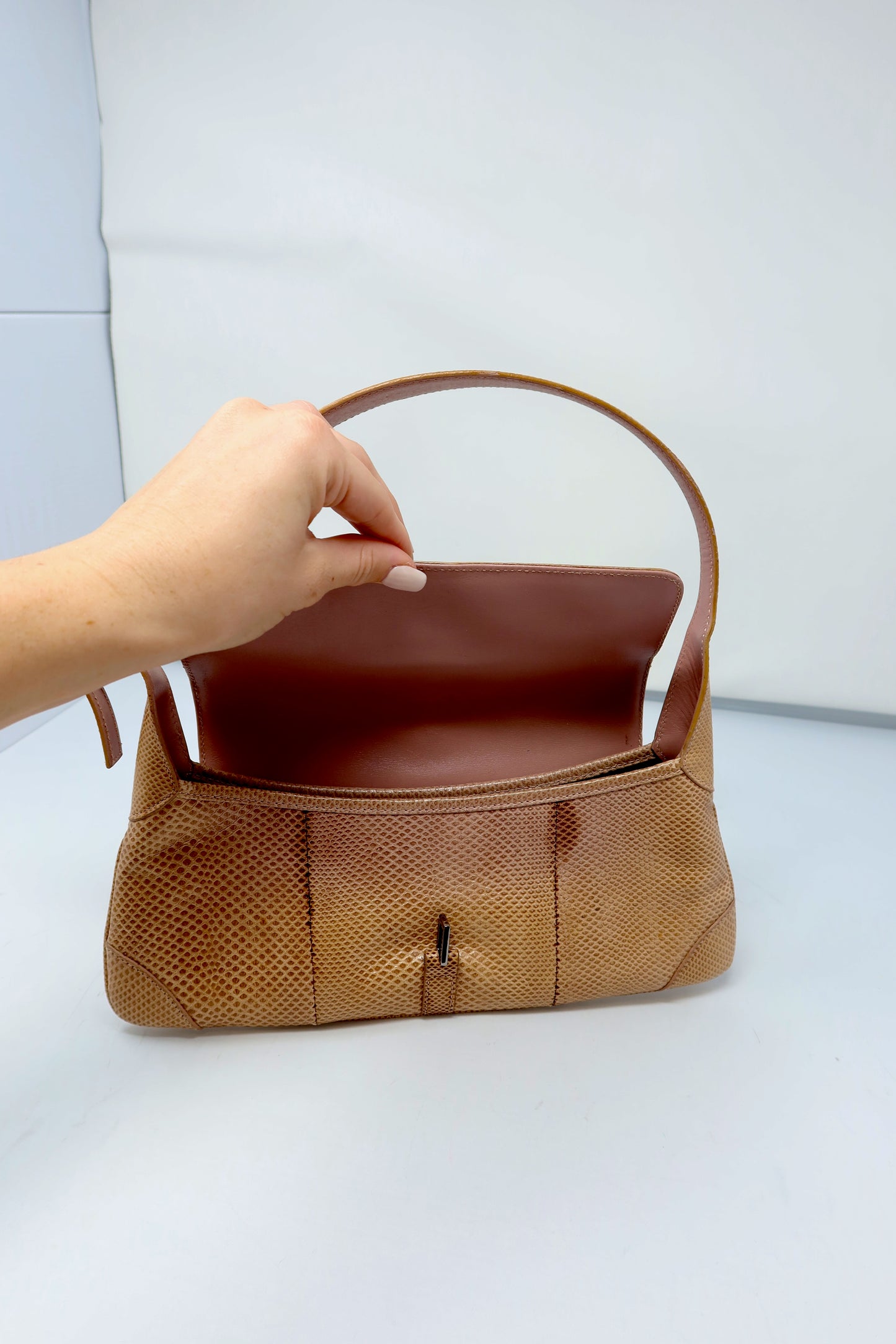 Gucci Lizard Mini Jackie Beige Shoulder Bag - Tom Ford Era