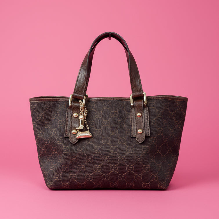 Gucci GG Canvas Dark Brown Mini Tote - Under $700