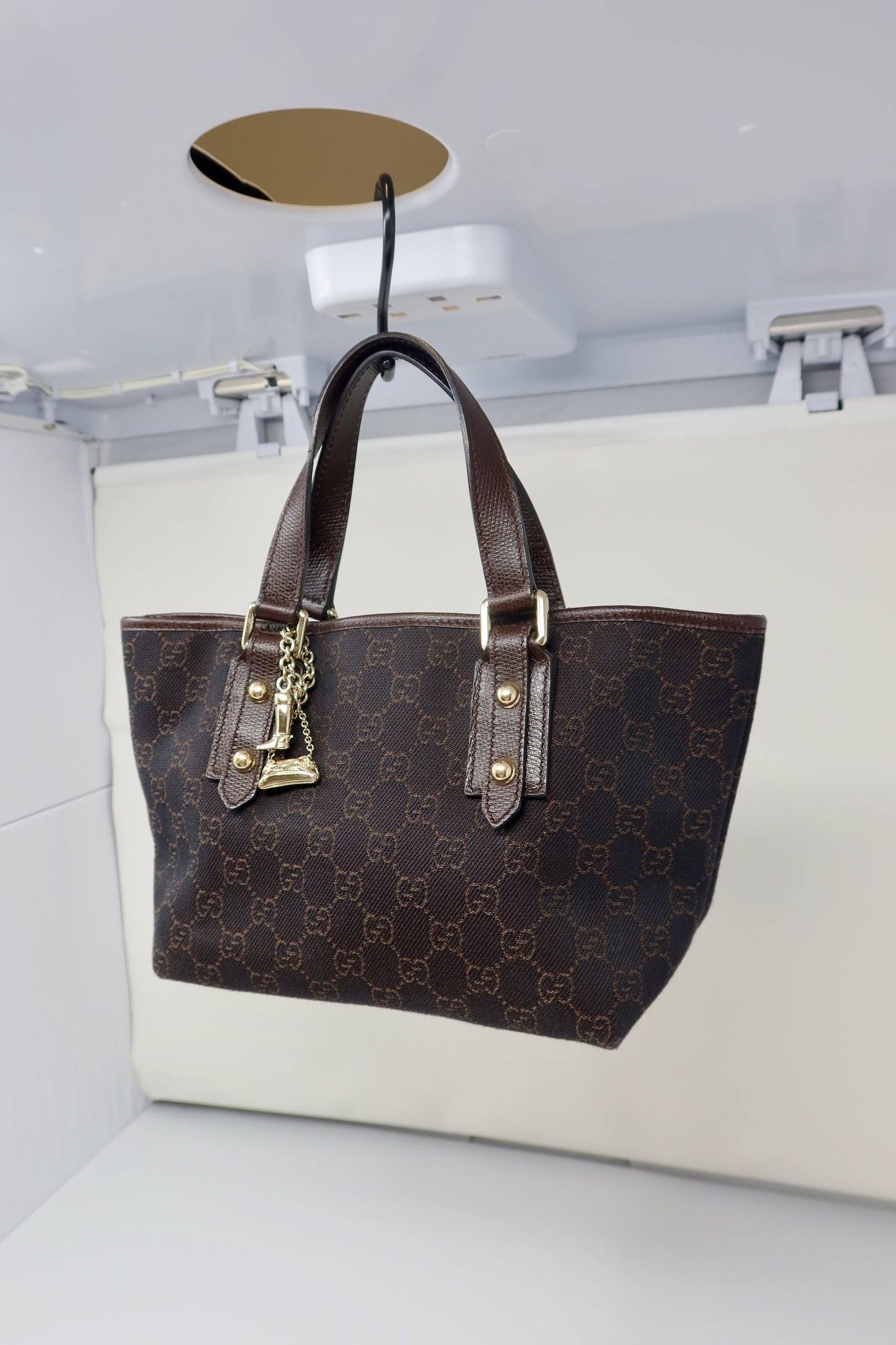 Gucci GG Canvas Dark Brown Mini Tote - Under $700