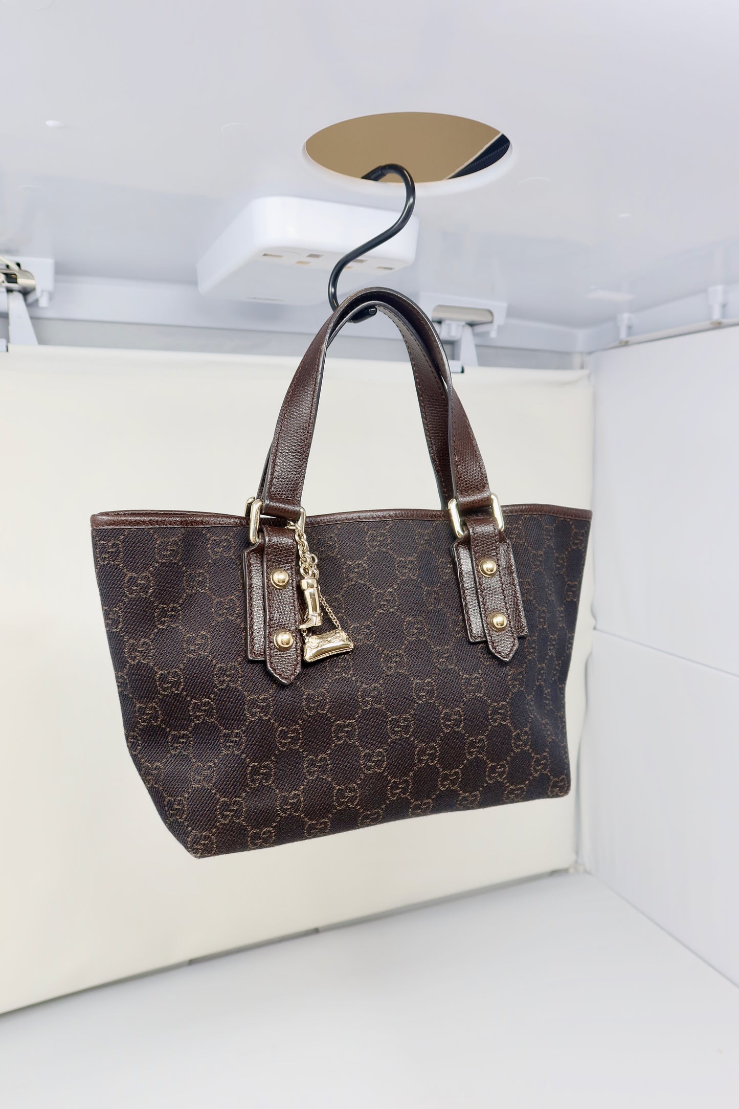 Gucci GG Canvas Dark Brown Mini Tote - Under $700