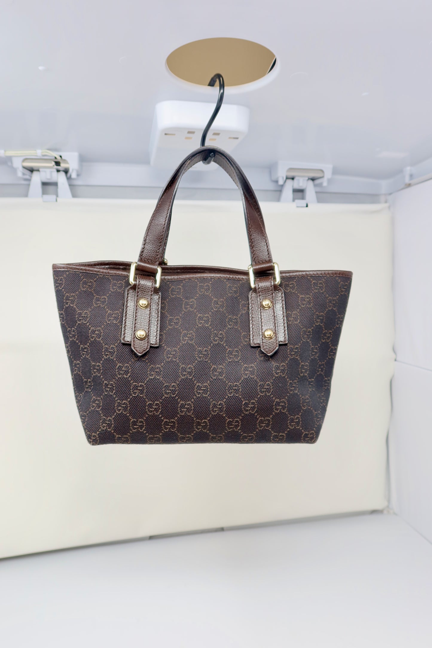 Gucci GG Canvas Dark Brown Mini Tote - Under $700
