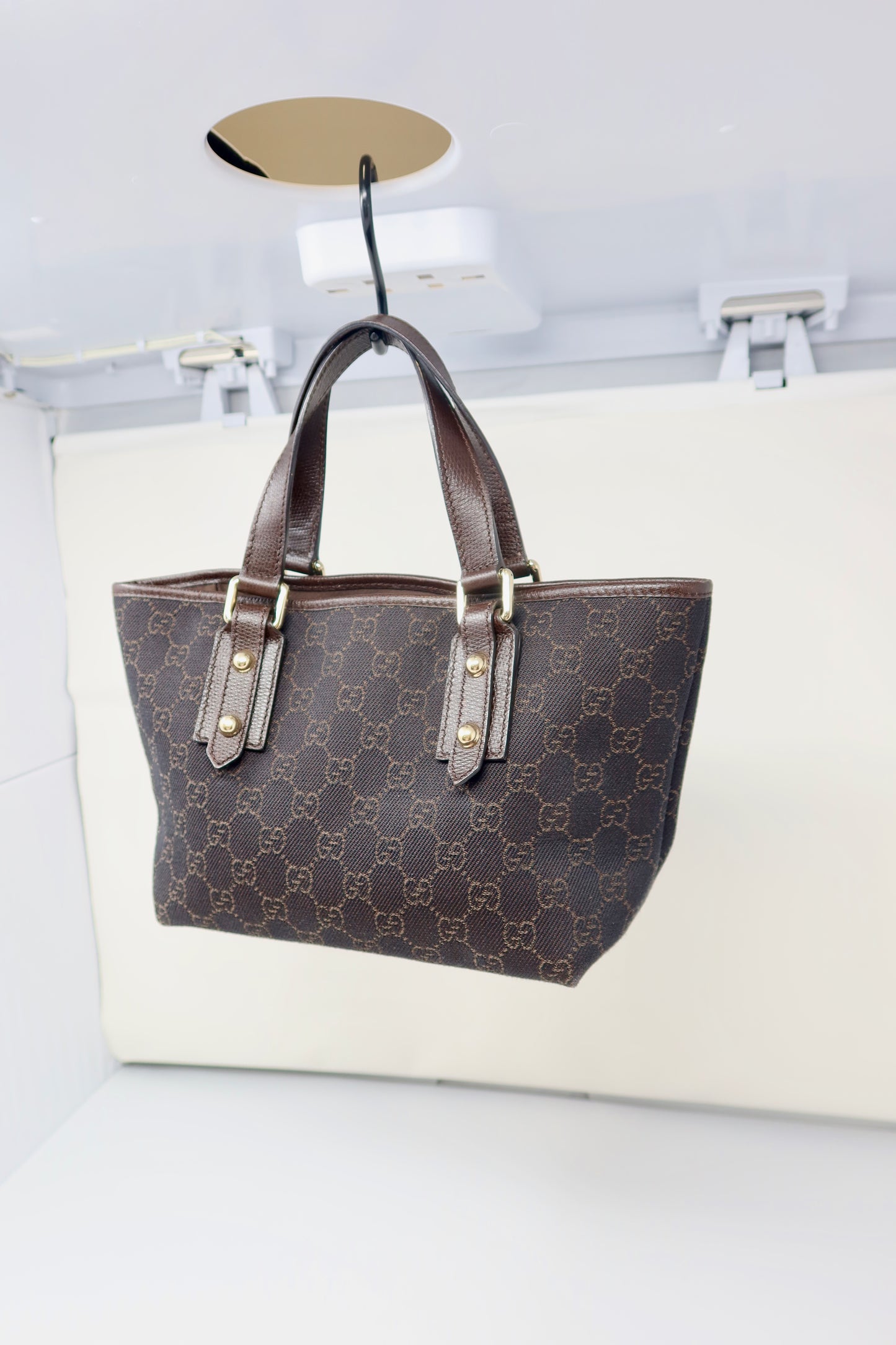Gucci GG Canvas Dark Brown Mini Tote - Under $700