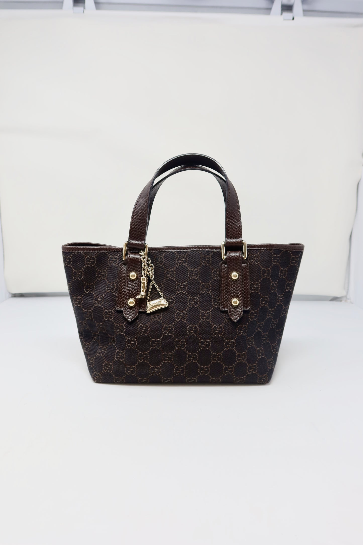 Gucci GG Canvas Dark Brown Mini Tote - Under $700